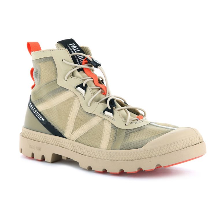 Palladium Travel Lite+ Adventure High Tops Men's Sneakers Olive | UK Y413-FBW